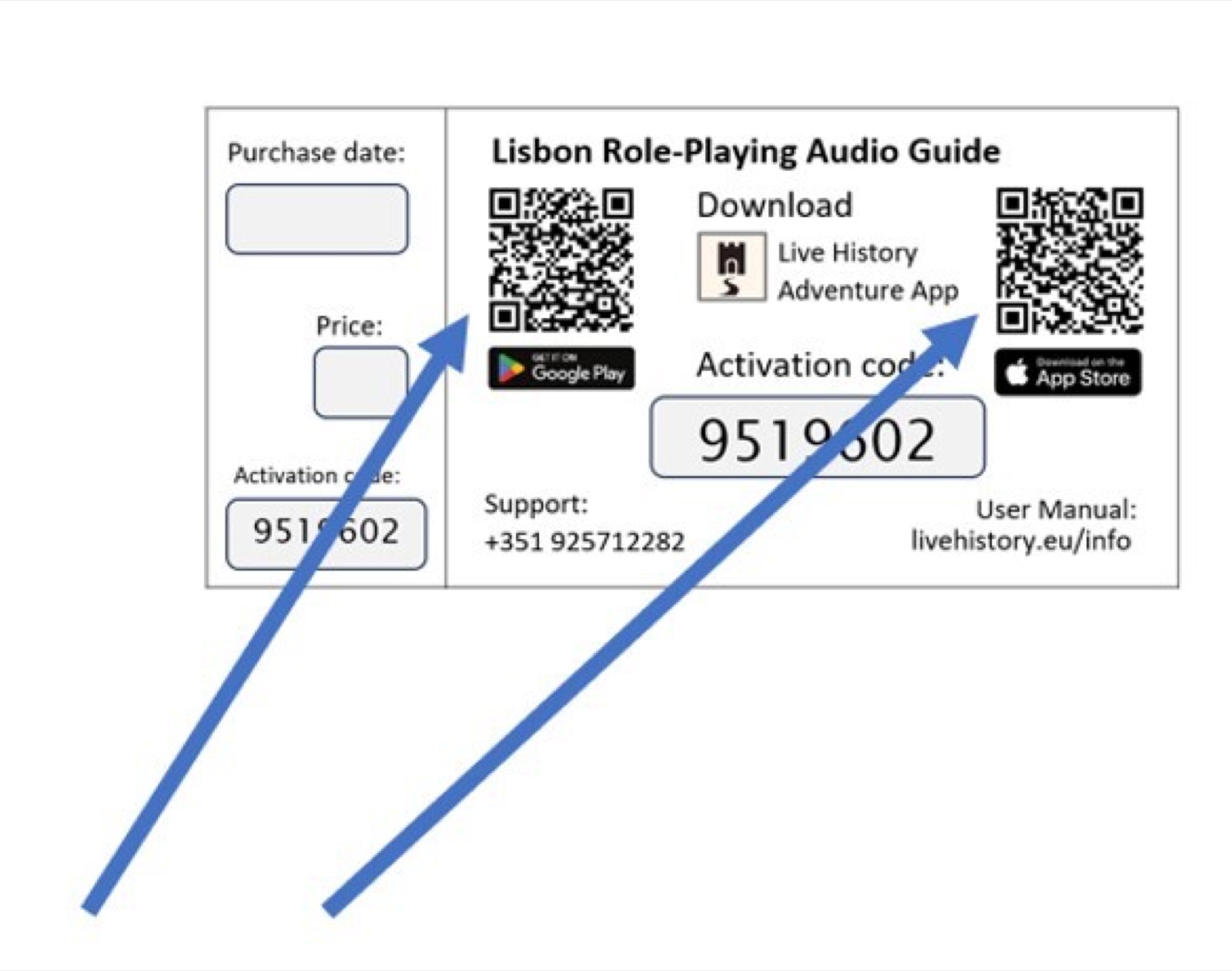 Código QR no bilhete